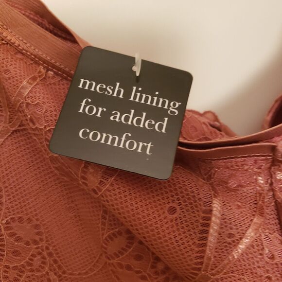 Rene Rofe Women’s Extreme Push-Up Lace Lingerie Bikini Set Brown Sz 36C NWT - Picture 3 of 11